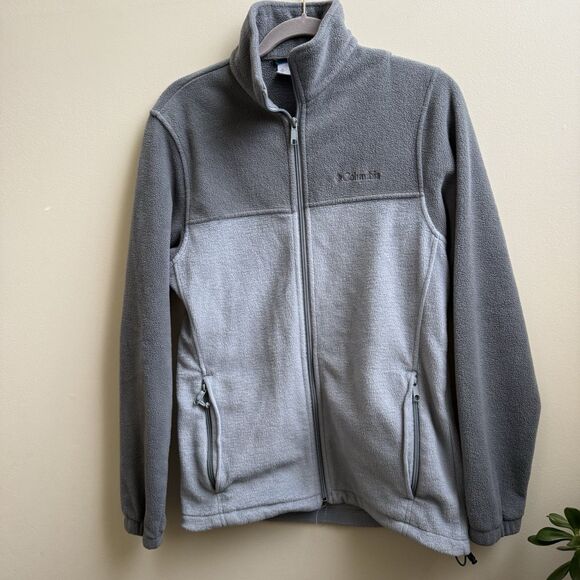 Columbia Other - Columbia Jacket Mens Gray Fleece Coat Full Zip Outdoor Adult Size Small